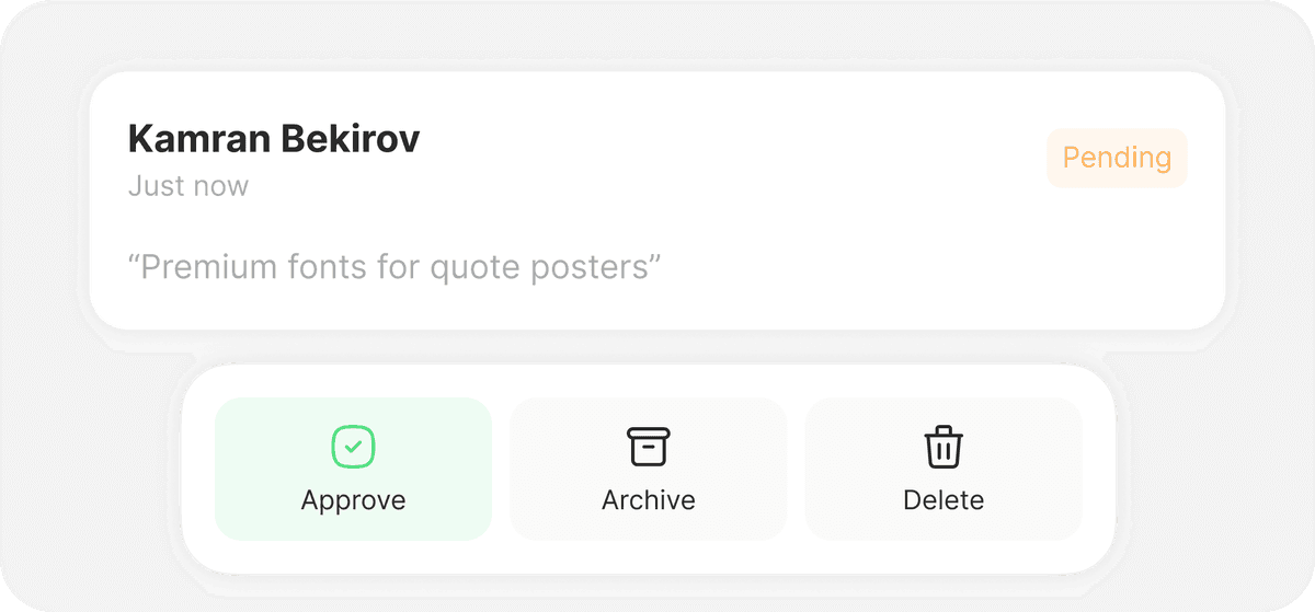 Feature request submission form in Flutter app